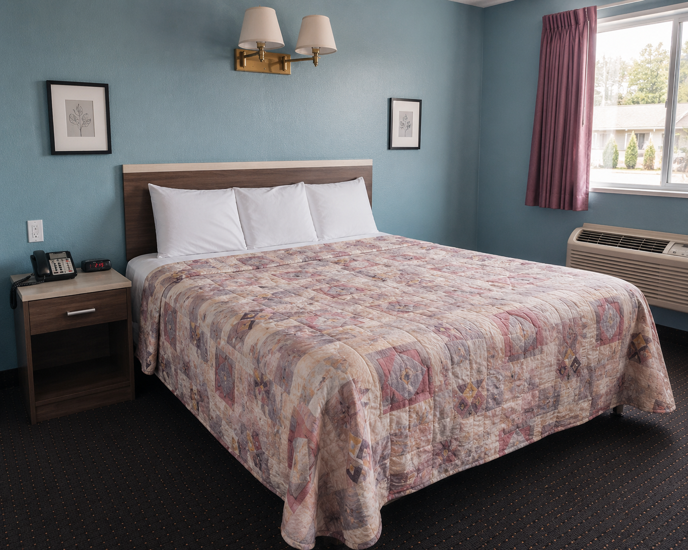 Earlton Motel Queen Bed Room